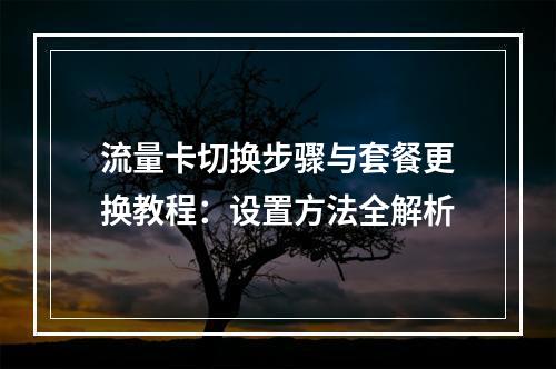流量卡切换步骤与套餐更换教程：设置方法全解析