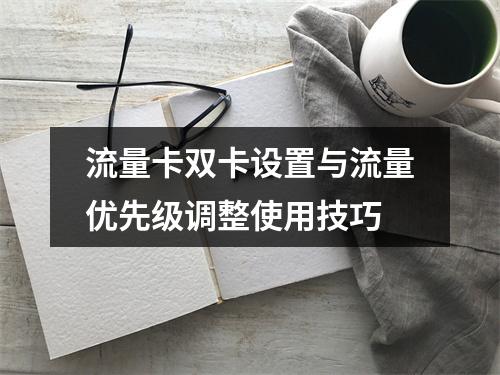 流量卡双卡设置与流量优先级调整使用技巧