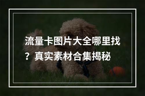 流量卡图片大全哪里找？真实素材合集揭秘