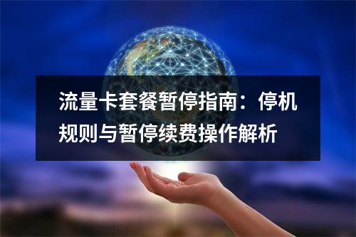 流量卡套餐暂停指南：停机规则与暂停续费操作解析