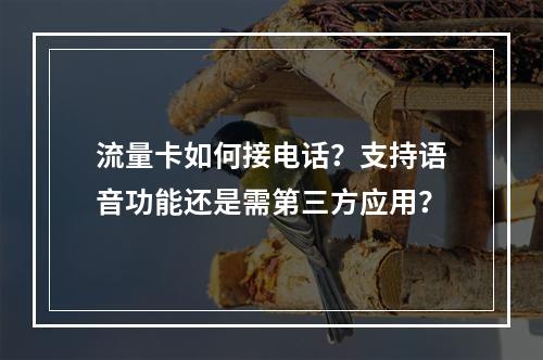 流量卡如何接电话？支持语音功能还是需第三方应用？