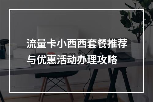 流量卡小西西套餐推荐与优惠活动办理攻略