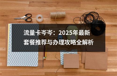 流量卡岑岑：2025年最新套餐推荐与办理攻略全解析