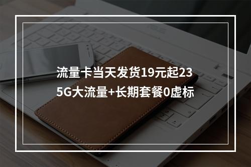 流量卡当天发货19元起235G大流量+长期套餐0虚标