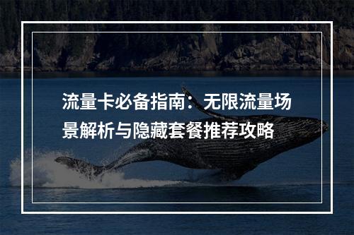 流量卡必备指南：无限流量场景解析与隐藏套餐推荐攻略