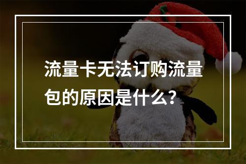 流量卡无法订购流量包的原因是什么？