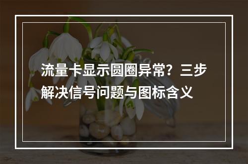 流量卡显示圆圈异常？三步解决信号问题与图标含义