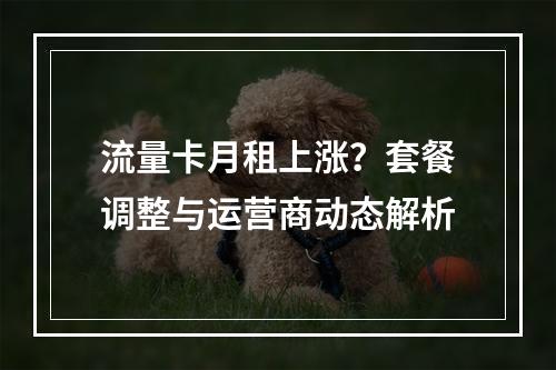 流量卡月租上涨？套餐调整与运营商动态解析