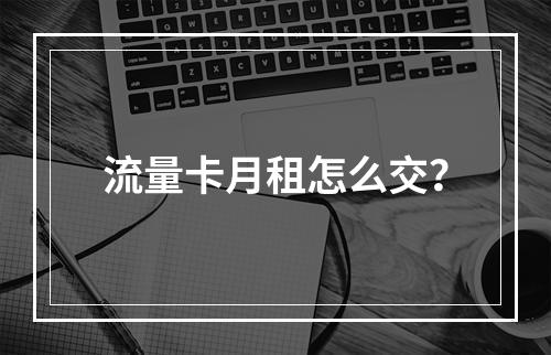 流量卡月租怎么交？