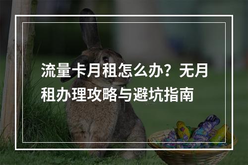 流量卡月租怎么办？无月租办理攻略与避坑指南