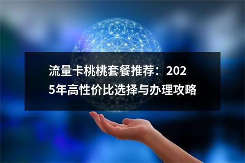 流量卡桃桃套餐推荐：2025年高性价比选择与办理攻略
