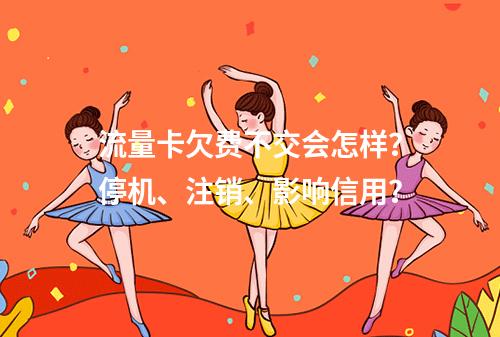 流量卡欠费不交会怎样？停机、注销、影响信用？