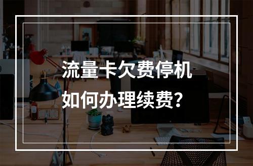 流量卡欠费停机如何办理续费？