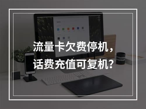 流量卡欠费停机，话费充值可复机？