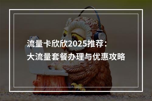 流量卡欣欣2025推荐：大流量套餐办理与优惠攻略