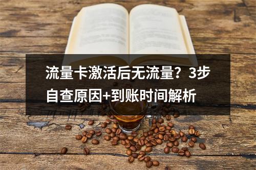 流量卡激活后无流量？3步自查原因+到账时间解析