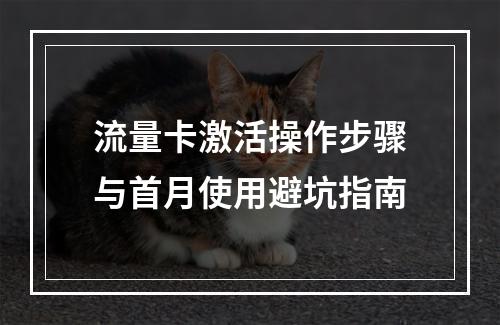 流量卡激活操作步骤与首月使用避坑指南