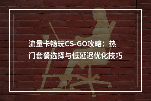 流量卡畅玩CS-GO攻略：热门套餐选择与低延迟优化技巧
