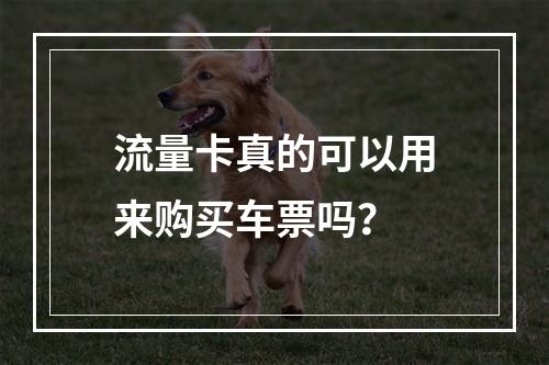 流量卡真的可以用来购买车票吗？