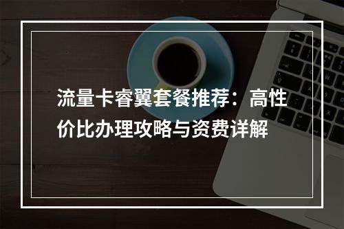 流量卡睿翼套餐推荐：高性价比办理攻略与资费详解