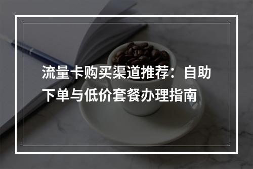 流量卡购买渠道推荐：自助下单与低价套餐办理指南