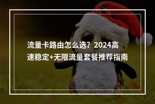 流量卡路由怎么选？2024高速稳定+无限流量套餐推荐指南