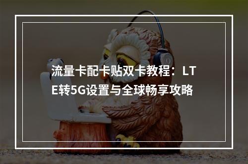 流量卡配卡贴双卡教程：LTE转5G设置与全球畅享攻略