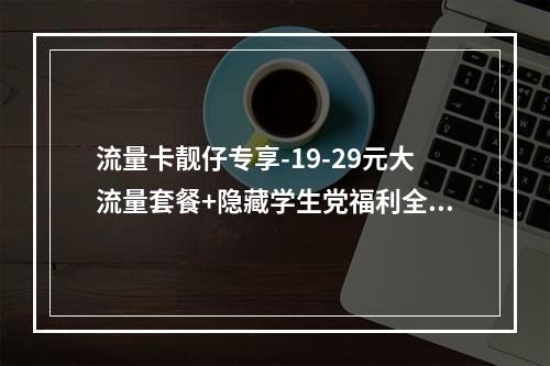 流量卡靓仔专享-19-29元大流量套餐+隐藏学生党福利全攻略