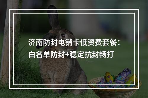 济南防封电销卡低资费套餐：白名单防封+稳定抗封畅打