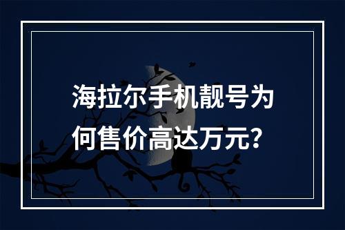 海拉尔手机靓号为何售价高达万元？