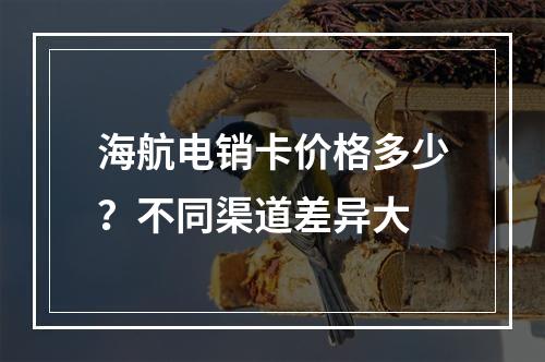 海航电销卡价格多少？不同渠道差异大