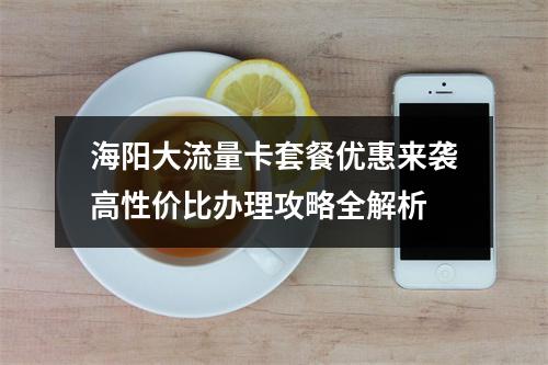 海阳大流量卡套餐优惠来袭高性价比办理攻略全解析