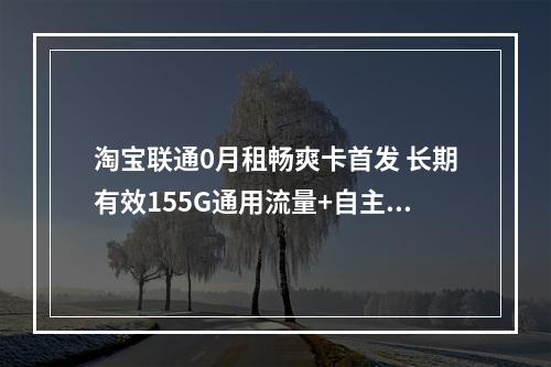 淘宝联通0月租畅爽卡首发 长期有效155G通用流量+自主激活