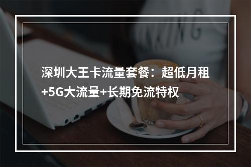 深圳大王卡流量套餐：超低月租+5G大流量+长期免流特权