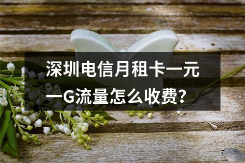 深圳电信月租卡一元一G流量怎么收费？