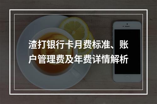 渣打银行卡月费标准、账户管理费及年费详情解析