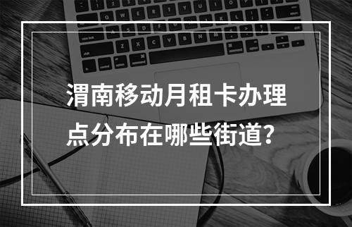 渭南移动月租卡办理点分布在哪些街道？