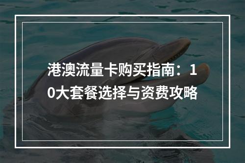 港澳流量卡购买指南：10大套餐选择与资费攻略