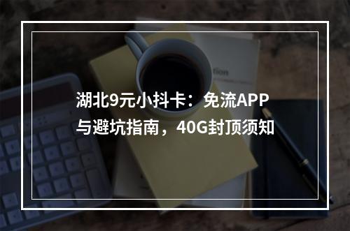 湖北9元小抖卡：免流APP与避坑指南，40G封顶须知