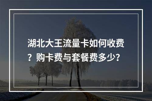 湖北大王流量卡如何收费？购卡费与套餐费多少？