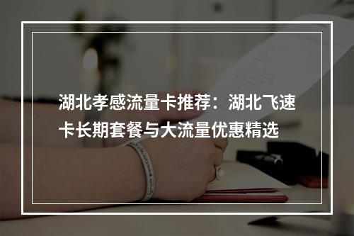 湖北孝感流量卡推荐：湖北飞速卡长期套餐与大流量优惠精选