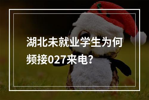 湖北未就业学生为何频接027来电？