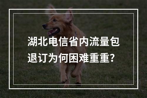 湖北电信省内流量包退订为何困难重重？