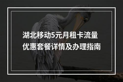 湖北移动5元月租卡流量优惠套餐详情及办理指南
