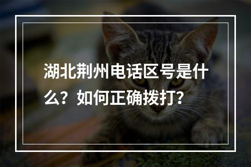 湖北荆州电话区号是什么？如何正确拨打？