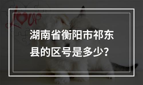湖南省衡阳市祁东县的区号是多少？