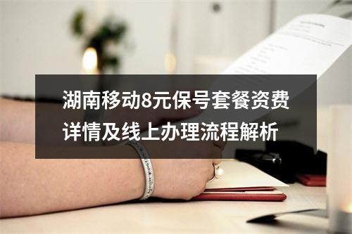 湖南移动8元保号套餐资费详情及线上办理流程解析