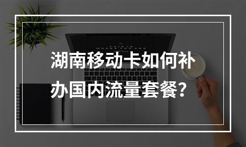 湖南移动卡如何补办国内流量套餐？