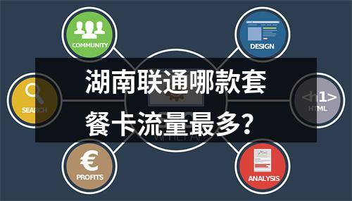 湖南联通哪款套餐卡流量最多？