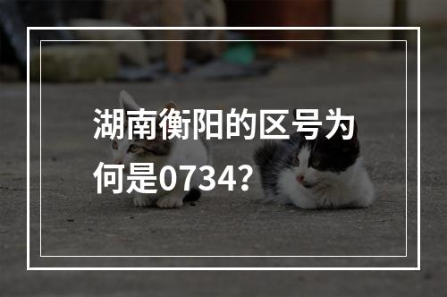 湖南衡阳的区号为何是0734？